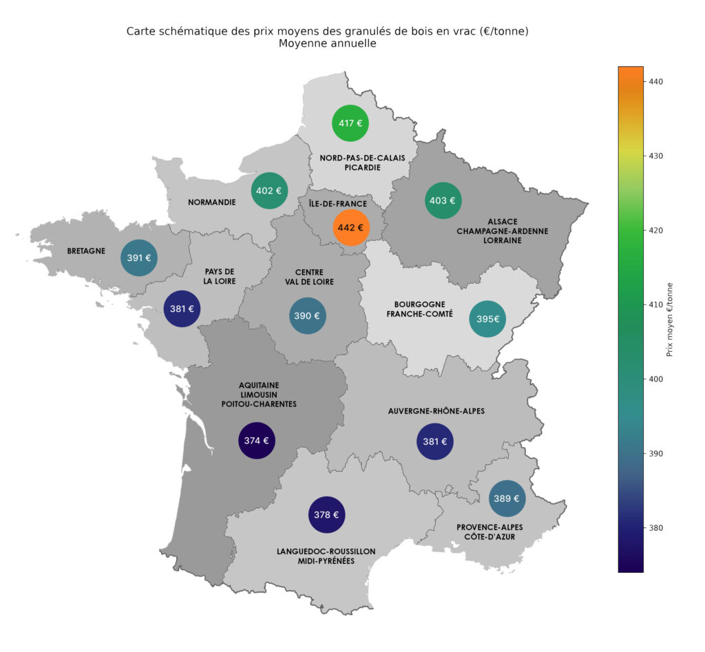 carte tarifs granulés france